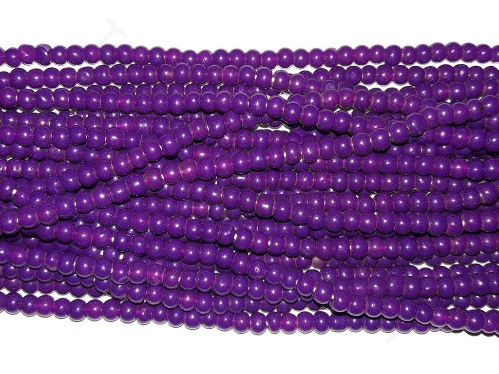 Purple Circular Glass Beads