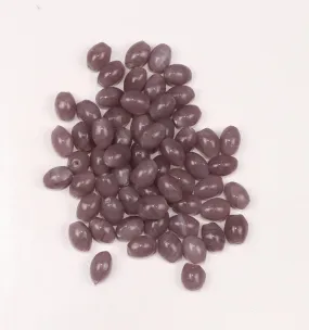 Purple Oval Fancy Glass Beads- 8x12 mm