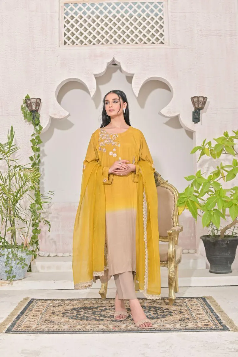 Ruby Couture - Intiha-e-hussan - Raw Silk & Organza - 3 Piece