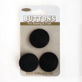 Sullivans Shank Button 3pc, Black- 23mm