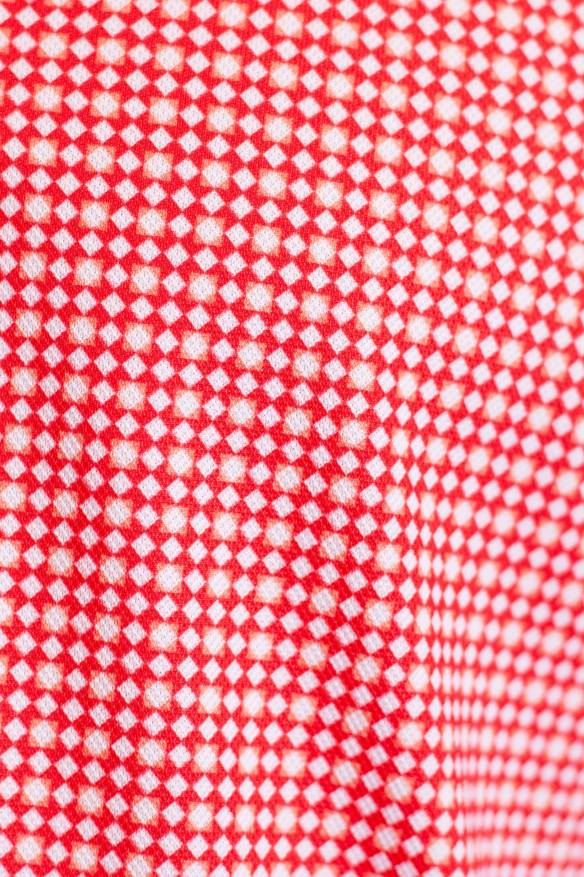 Swiss Check Long Sleeve Tech Shirt - Red