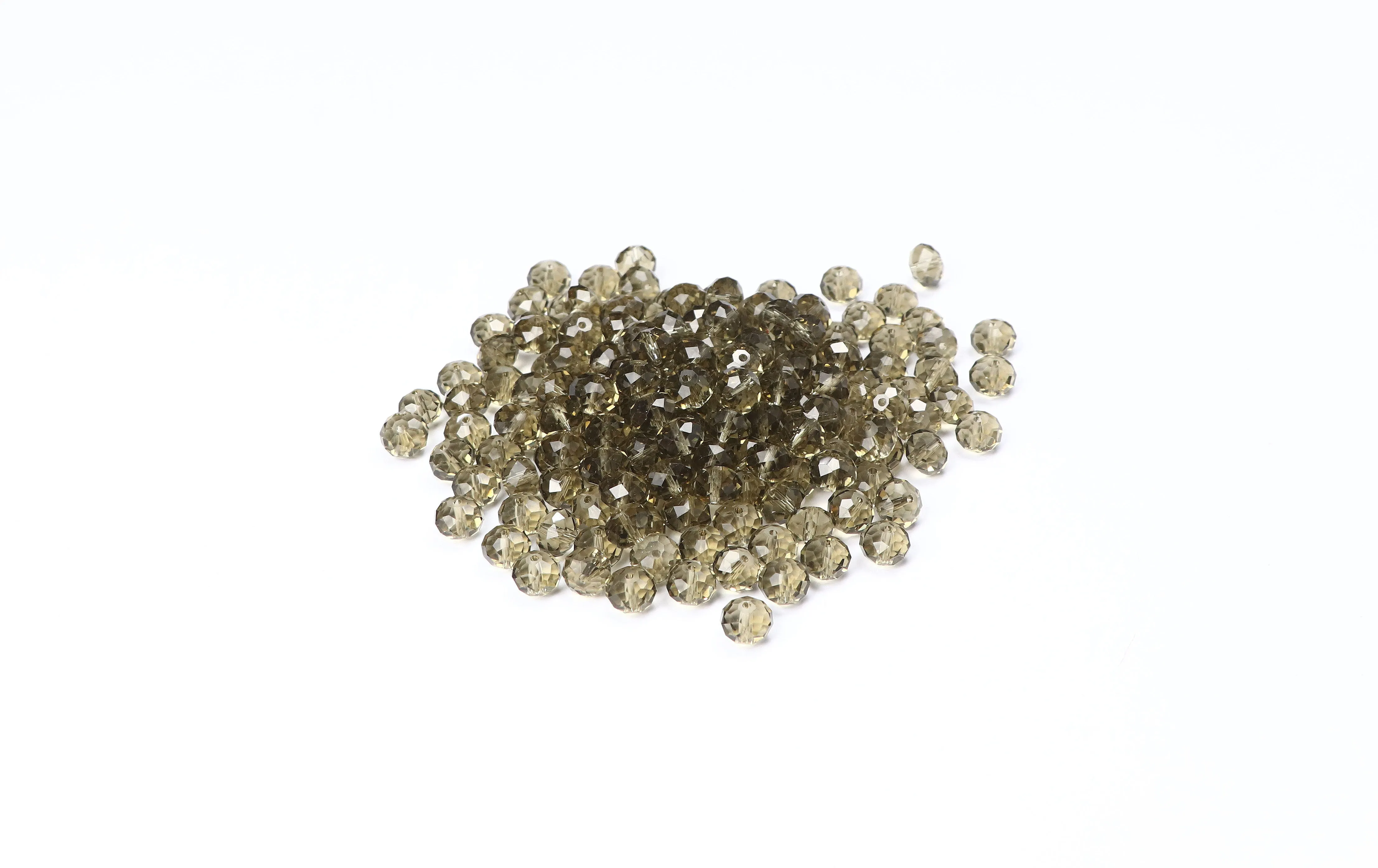 Transparent Black Faceted Glass Beads