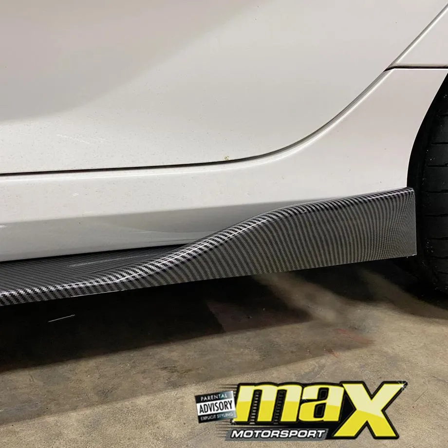 Universal 6-Piece Carbon Look Interlocking Side Skirts Extensions