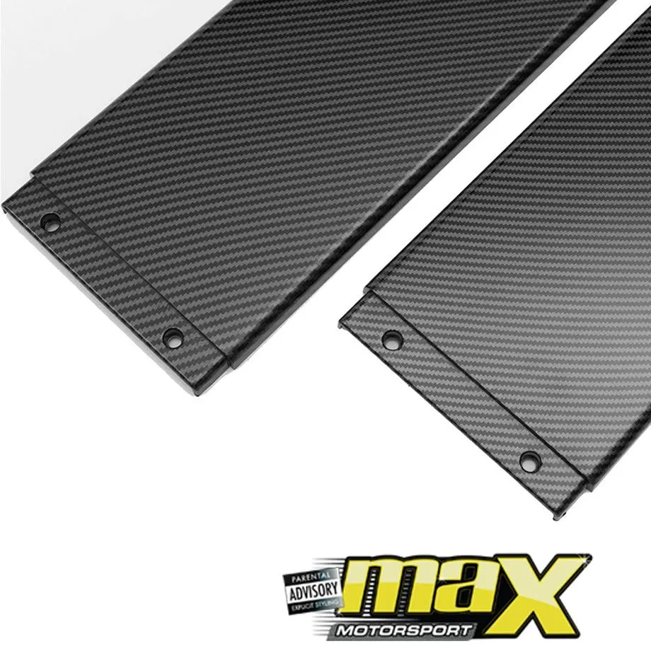 Universal 6-Piece Carbon Look Interlocking Side Skirts Extensions