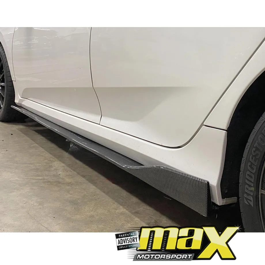 Universal 6-Piece Carbon Look Interlocking Side Skirts Extensions