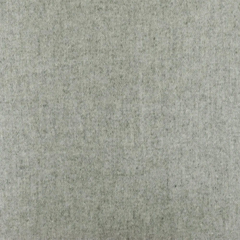 Winter Gray Textured Melton Wool Blend Brushed Woven Jacketing Fabric