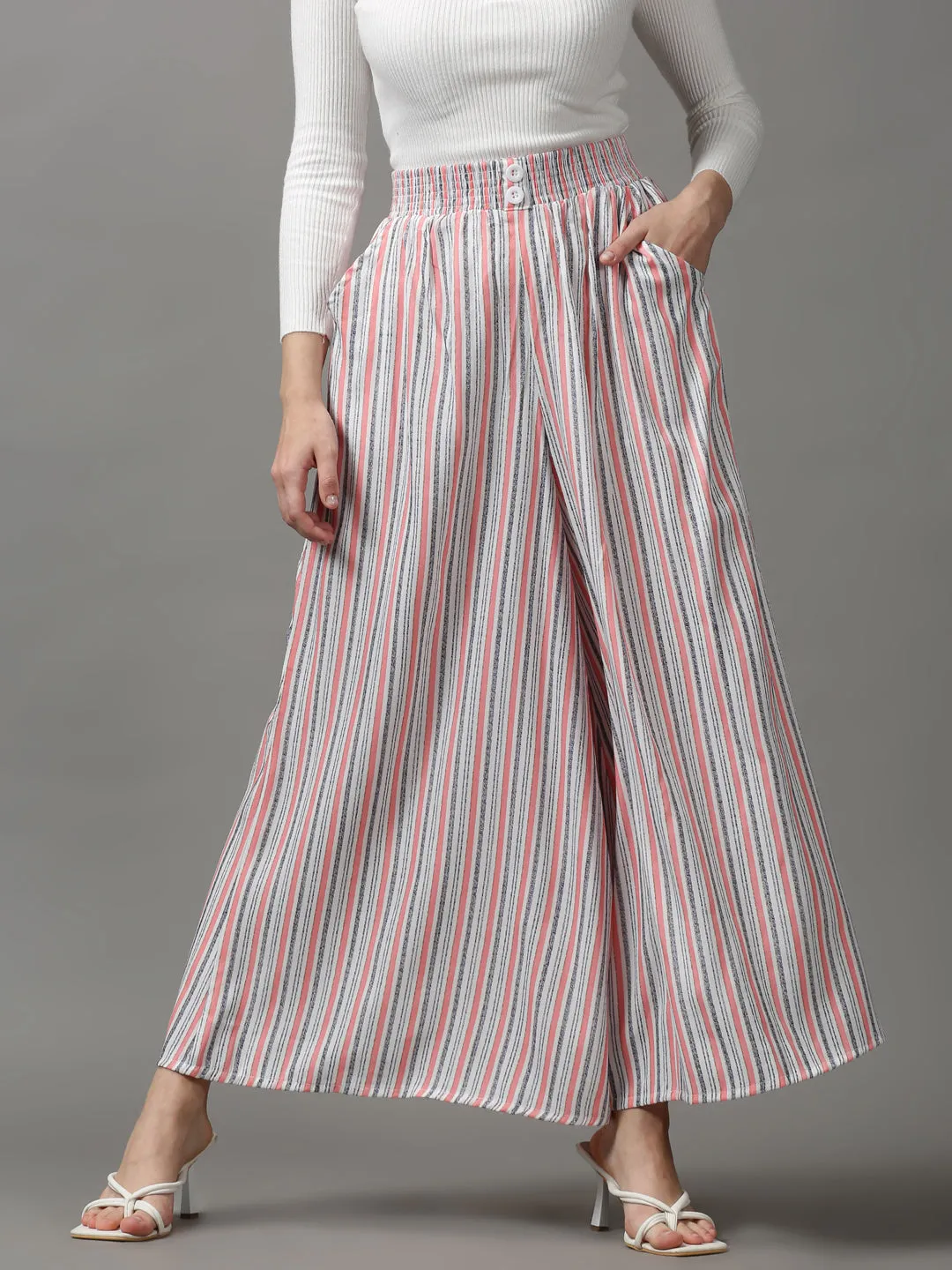 Women's Multi Striped Culotte