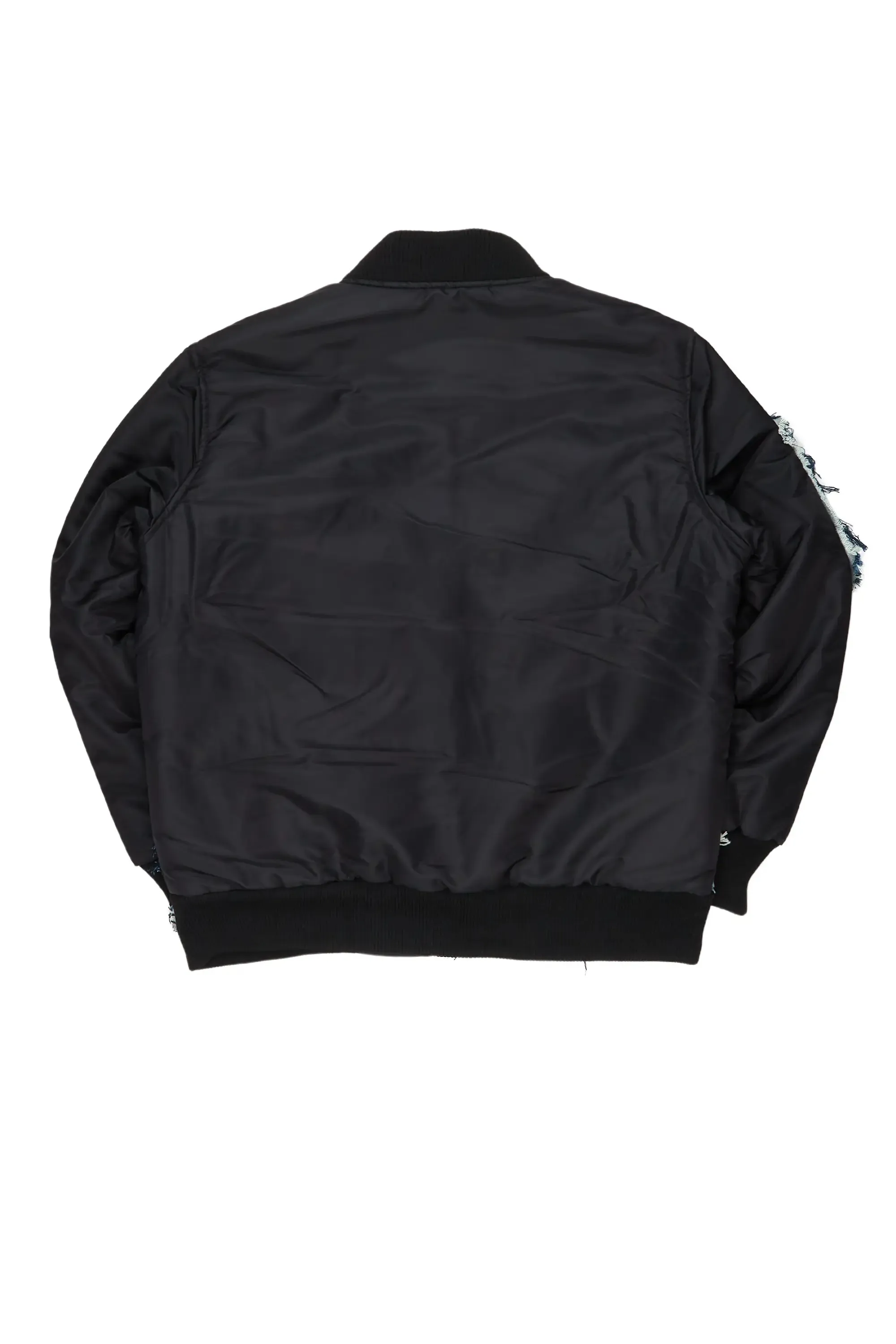 Xylo Black Patchwork Bomber Jacket